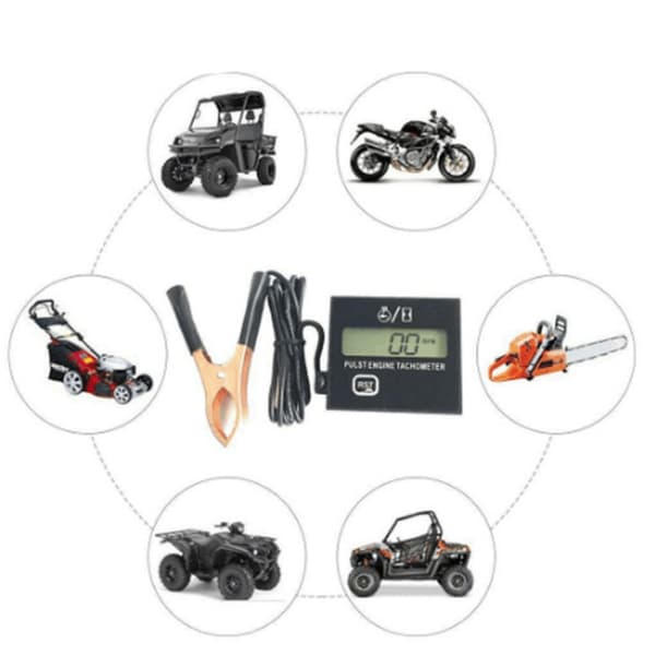 Tachometer Timetæller Induktiv Omdrejningsmåler med DOBBELTKNAPPER Double Buttons