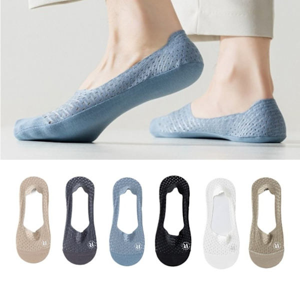 1 par Båtstrumpor för män Ice Silk Sock KHAKI khaki