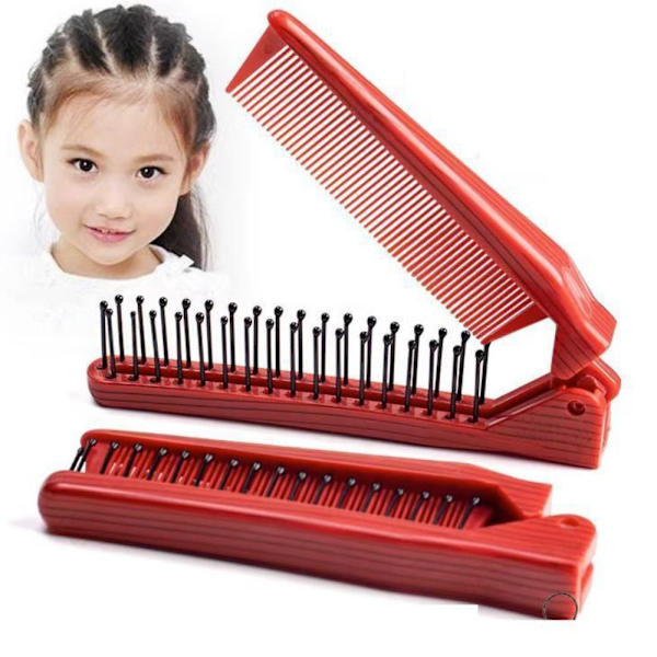 Vikbar hårkam Vikbar kam MÖRKRÖD Dark Red