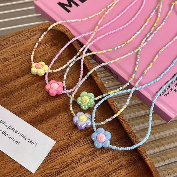 Blommig Halsband Dam Nyckelbenskedja D D D