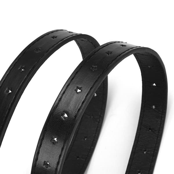 Läderbälte Klänning Jeans Bälten SVART Black