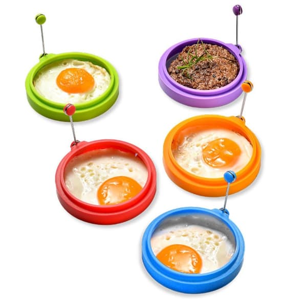 Omelett Stekt Egg Former Egg Pannekake Ring BLÅ Blue