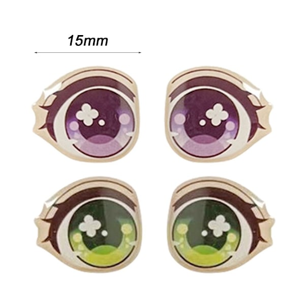 Cartoon Eyes Stickers Anime figurdukke 15MM-LILA 15mm-Purple