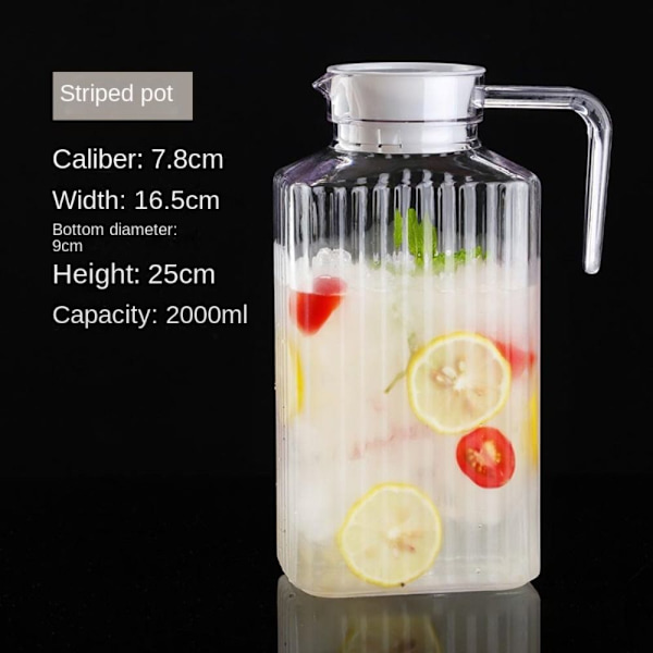 Vattenkokare Fruktjuice Mjölkkruka 2000ml STRIPED GRUTA RANDIG GRUTA 2000mlStriped pot