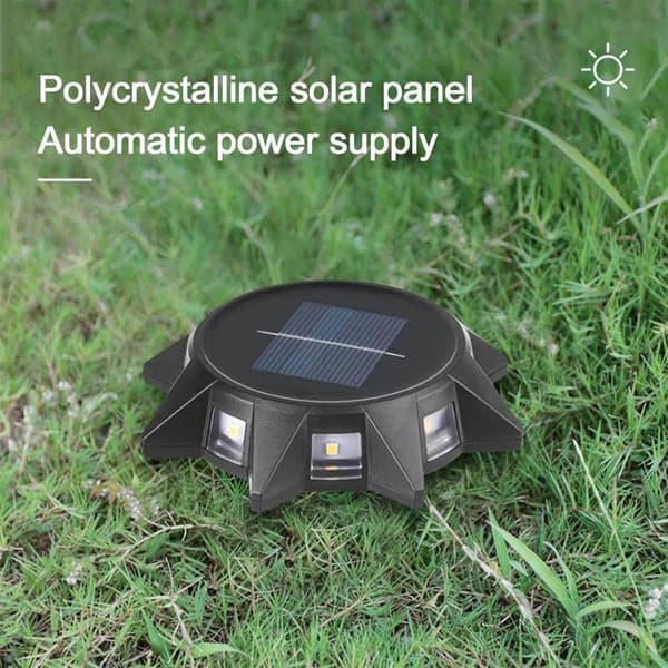 8LED Nedgravd Nattlys Solcelle Bakken Lys Hage Undergrunn