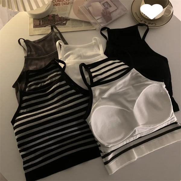 Korealainen versio Naisten tankkipuserit Casual muoti Crop Top 05 05 05