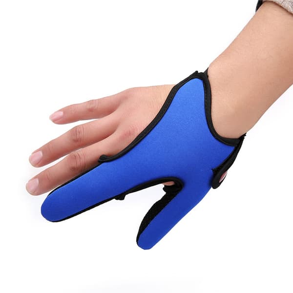 Fiskhandskar 2-fingersskydd BLÅ VÄNSTER VÄNSTER Blue Left-Left