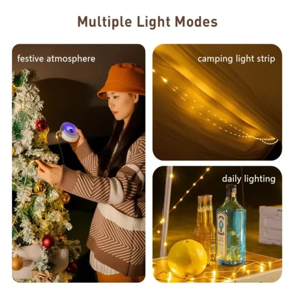 Camping String Light Camping Lanterne GRØN Green