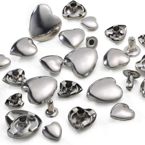 Læder nitter Kit Heart Studs Tøj stof