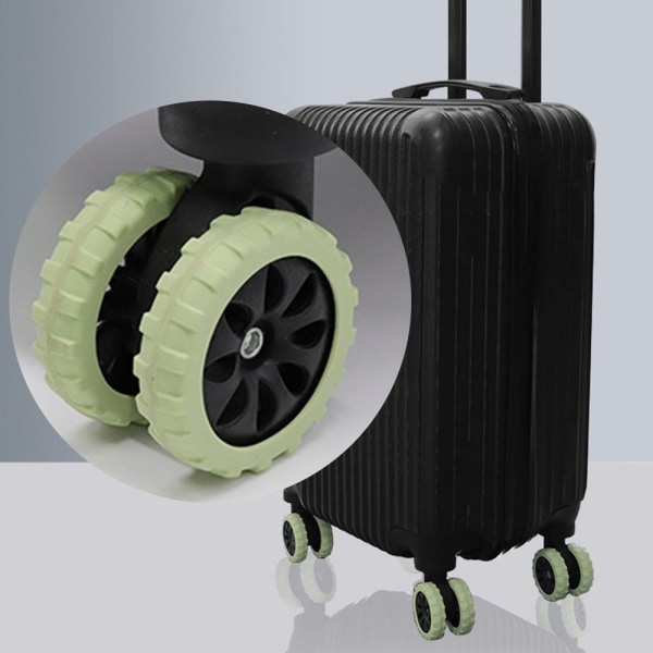 8 STK/Sæt Rejse Bagage Caster Sko Kuffert Hjul Beskyttelse Green 8Pcs-8Pcs