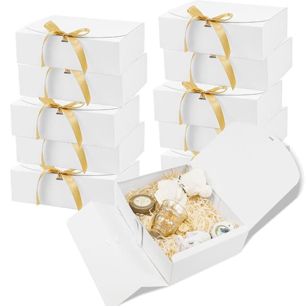 10 st Ramadan Presentaskar Rosett Party Presentask VIT 28CM*20CM*8CM white 28cm*20cm*8cm
