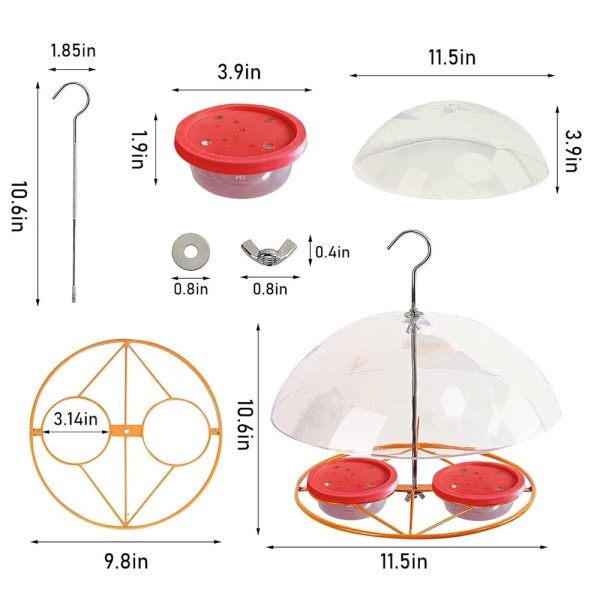 Hængende vilde fugle foderautomater Hummingbird foderautomater Oriole foderautomater 1Set