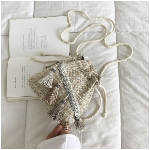 Etnisk stil Tassels Bag Allsidig Crossbody Bag BLÅ Blue