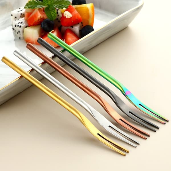 Fruktgafler Smaksgaffel SVART Black