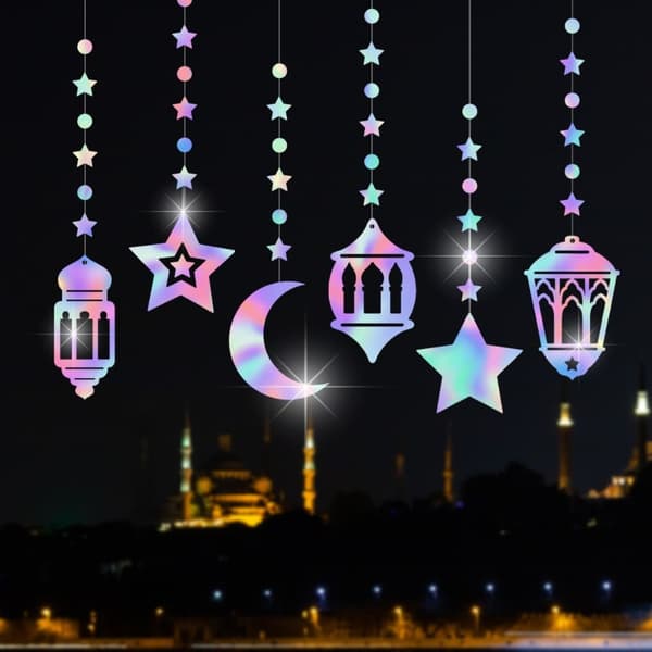 Eid Mubarak -koristelippu, sateenkaarenväri