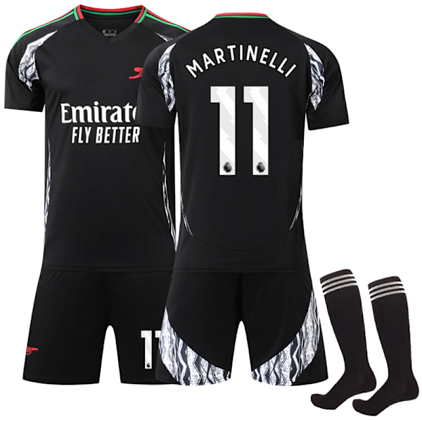 2024-2025 Arsenal Udebanekostume Børn Voksen Fodboldtrøje Jersey Nr. 11 Martinelli 22