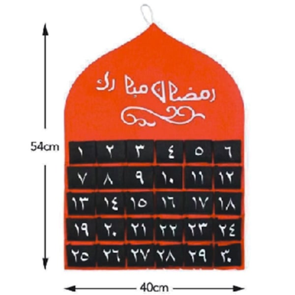Eid Mubarak Kalender Ramadan Vägghängande Nedräkningskalender 2 2