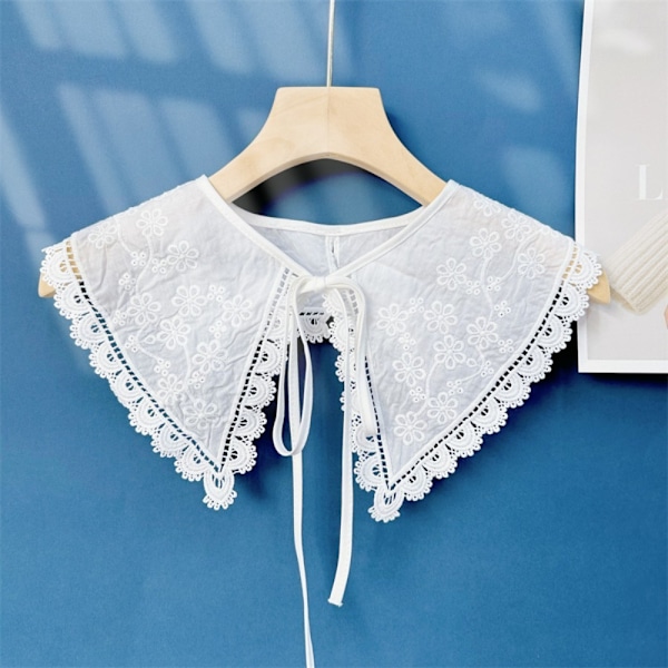 Milk Silk Chiffong Krage Vattenlöslig Broderi Krage