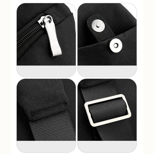 Travel Sling Bag Liten brystveske SVART HØYRE HÅND HØYRE HÅND black right hand-right hand
