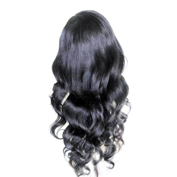 Kvinnors peruk lockigt hår peruk lång rulle black
