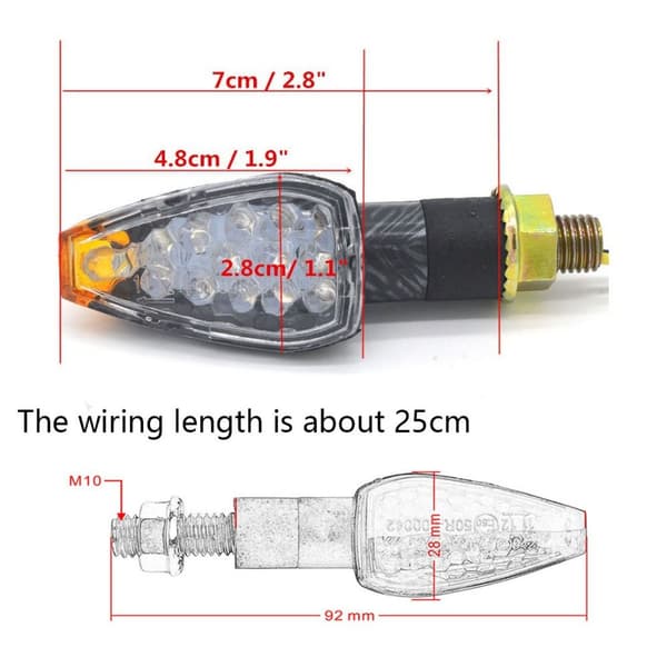 Motorcykel Blinklys Signal Lys 2 2 2