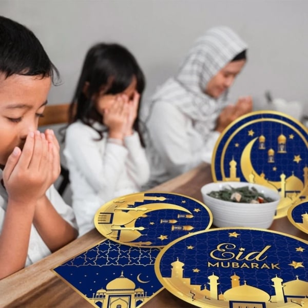 Eid-paperilautaset, -kupit ja -lautasliinat 6 kpl 6 kpl