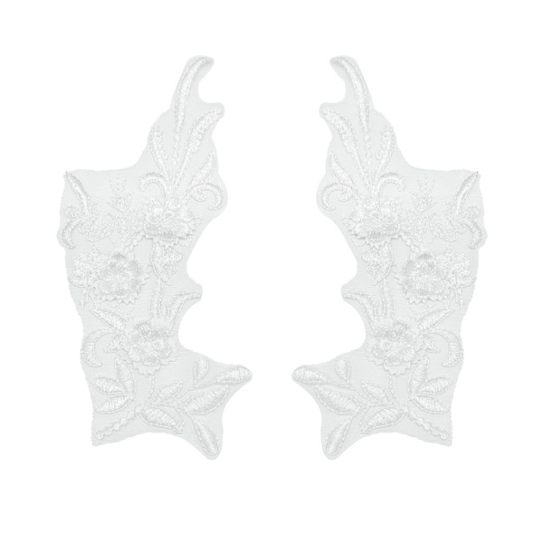 Blonder Brodert Stoff Patch Flower Cloth Sticker Bryst Flower