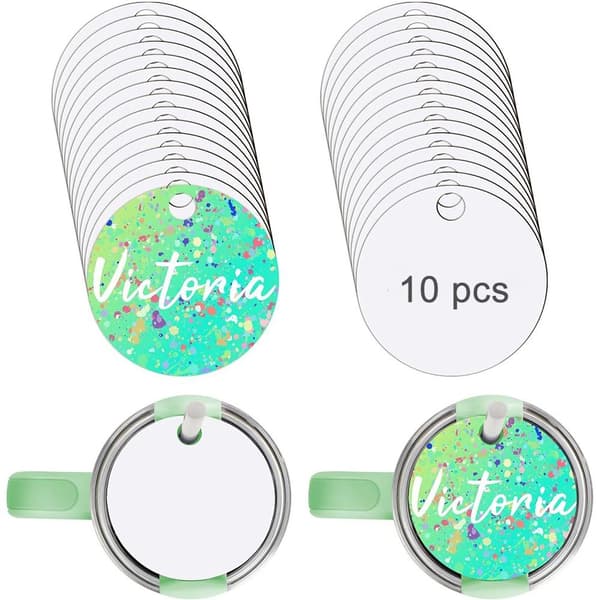 10 st Lockplatta för mugg/vattenkopp, etikett WAVE CIRCLE WAVE Wave Circle