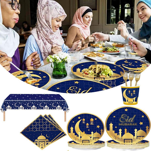 Eid-paperilautasarjoja - kupit, lautaset ja servietit 1 1