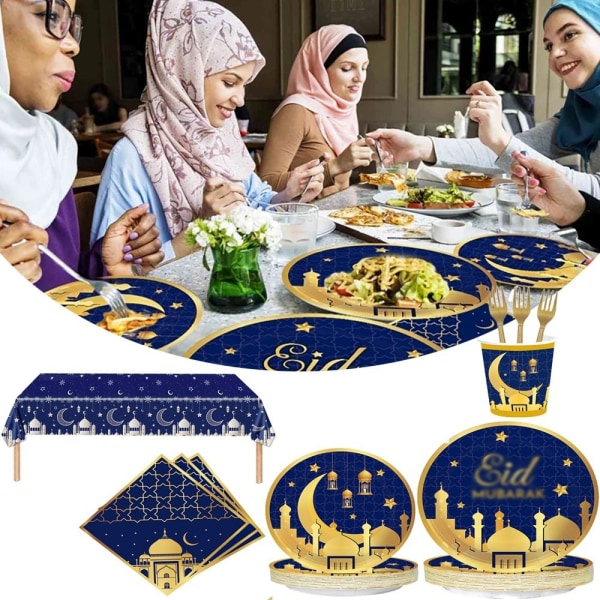 Eid Papir Tallerken Service Kopper Tallerkener Servietter 3 3 3