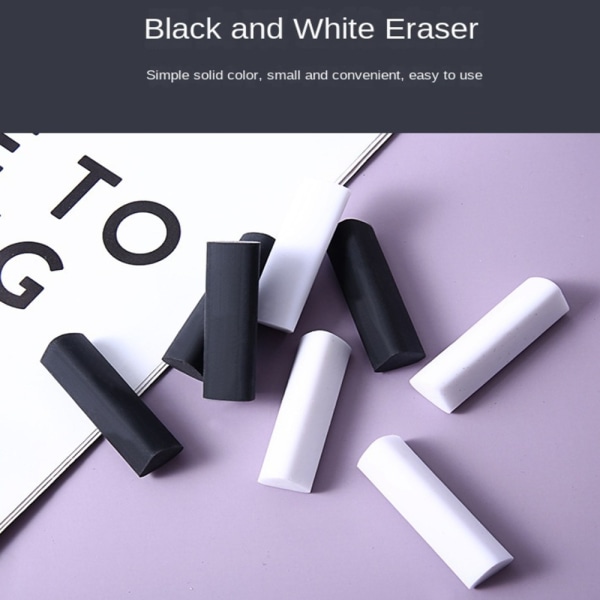 2st Gummi Triangulär Eraser Skiss Mjuk Eraser 2ST VIT 2pcs White