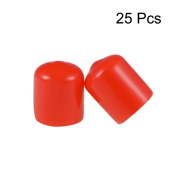 25 stk Gummi endestykker Skruehætte Dæksel Skrue Gevindbeskyttere 25PCS