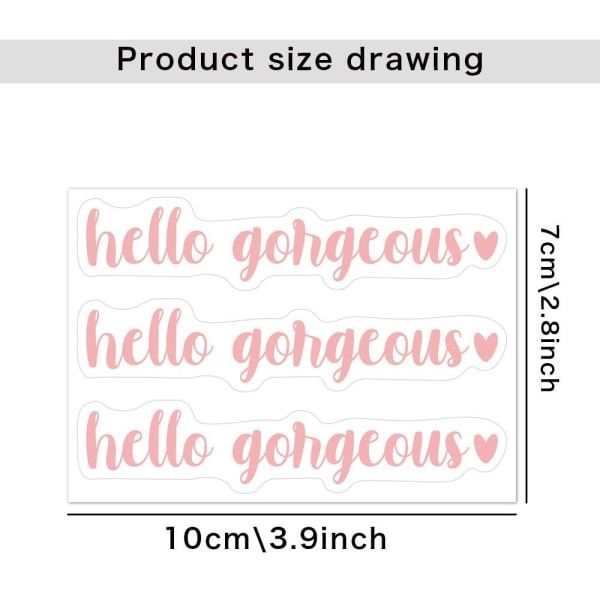 3kpl/ set Rearview Mirror Decal Autopeilitarrat HELLO hello gorgeous