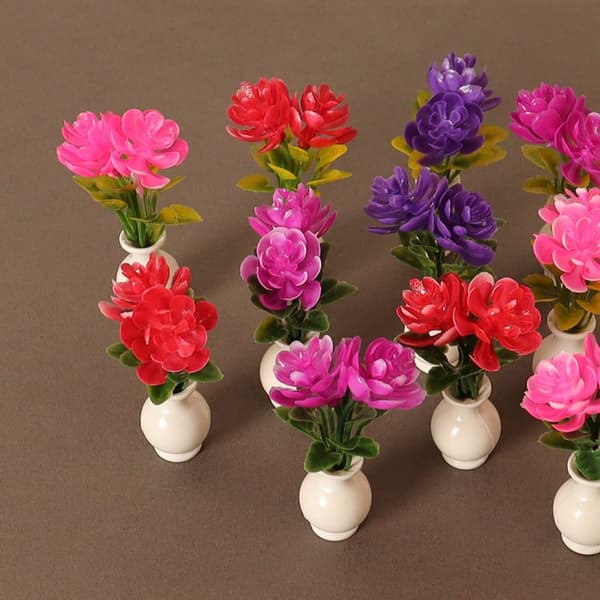Dukkehus Miniature Plastik Simulation Vase 4 4 4