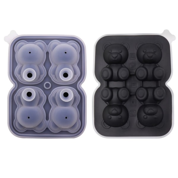 Ice Cube Form Ice Making Box SVART FYRA RASTER FYRA RASTER black four grids-four grids