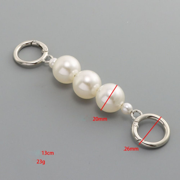 Pearl Strap Tasker Håndtaskehåndtag SØLV 20CM Silver 20cm