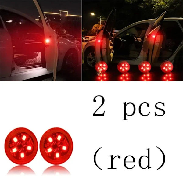 2 stk Advarselslys Signallamper RØDE red