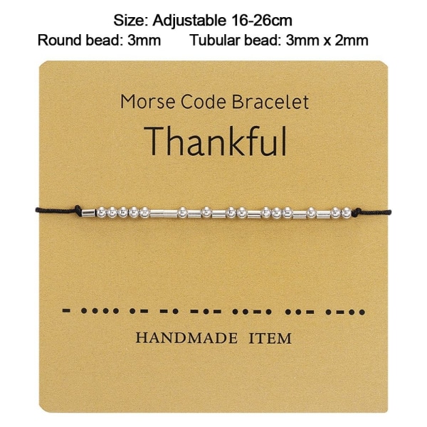 Morse Code Armband Bead Armband FAMILJ FAMILJ Family