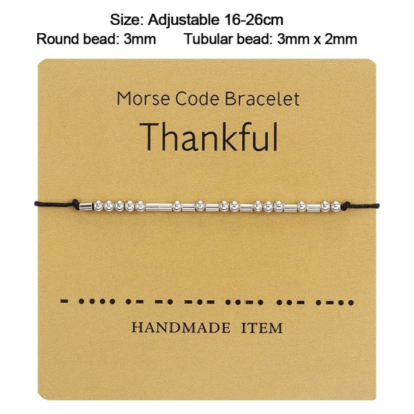 Morse Code Armband Bead Armband I CAN I CAN I Can
