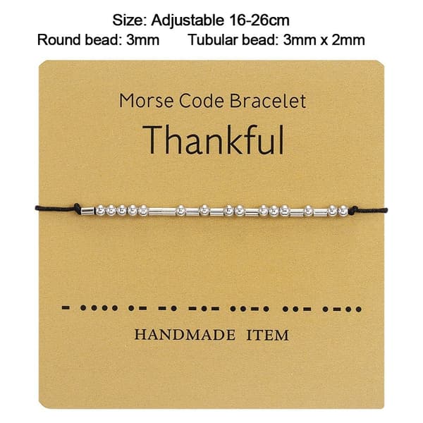 Morse Code Armbånd Perlearmbånd HELD HELD Luck