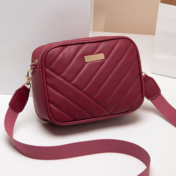 Kvinnor Axelväska Kvinnlig Crossbody Handväska WINE RED wine red