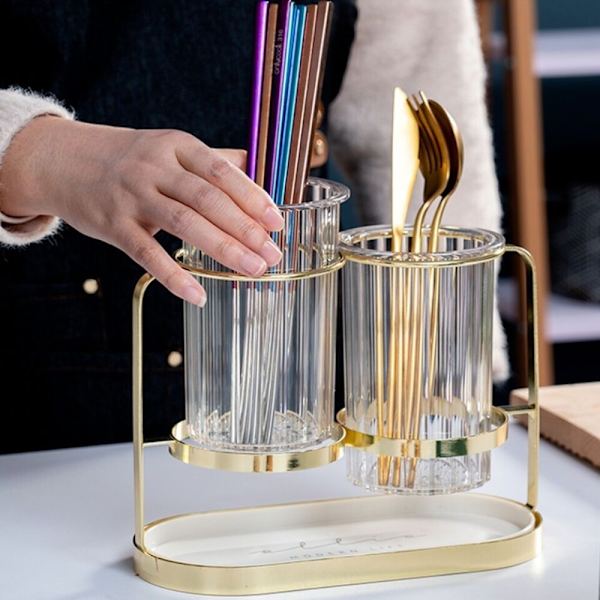 Chopstick Barrel Double Layer Lagring 2 2 2