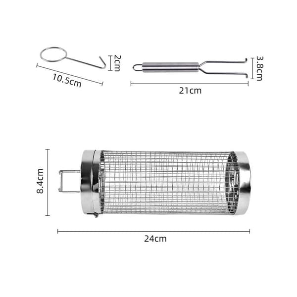 Rullande Grillkorg Nesting Grillkorgar 9.5X9.5X33CM 9.5x9.5x33CM