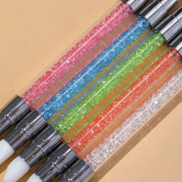 Nail Art Silikone Pen Dual Tip Dotting Pen HVID White