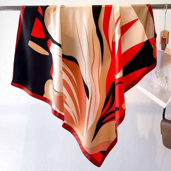 90x90cm Silk Scarf Beach Shawl 3 3 3