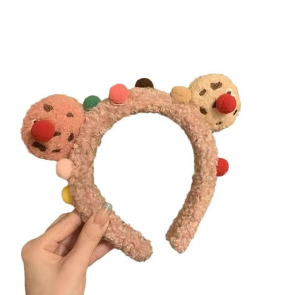 Plys Hårbånd til Ansigtsvask HVID White