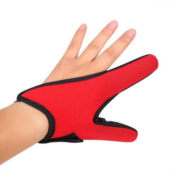 Fiskehandskar 2 Fingrar Protector RÖD VÄNSTER VÄNSTER Red Left-Left