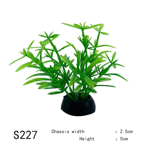 20 stk Aquarium dekorative kunstige blader simuleringsanlegg S229