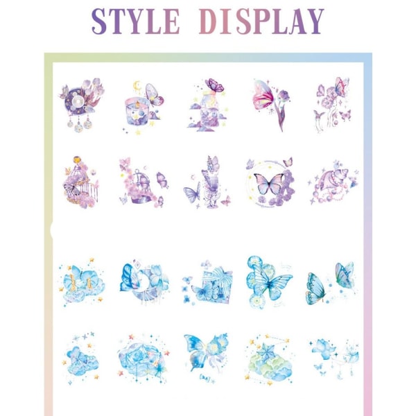 10 st Butterfly Sticker Rose Stickers E E E