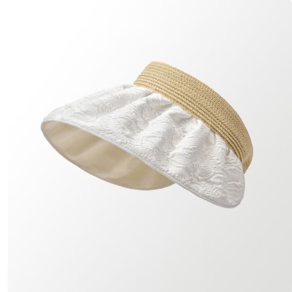 Solhatt Åpen Topp Hvit white